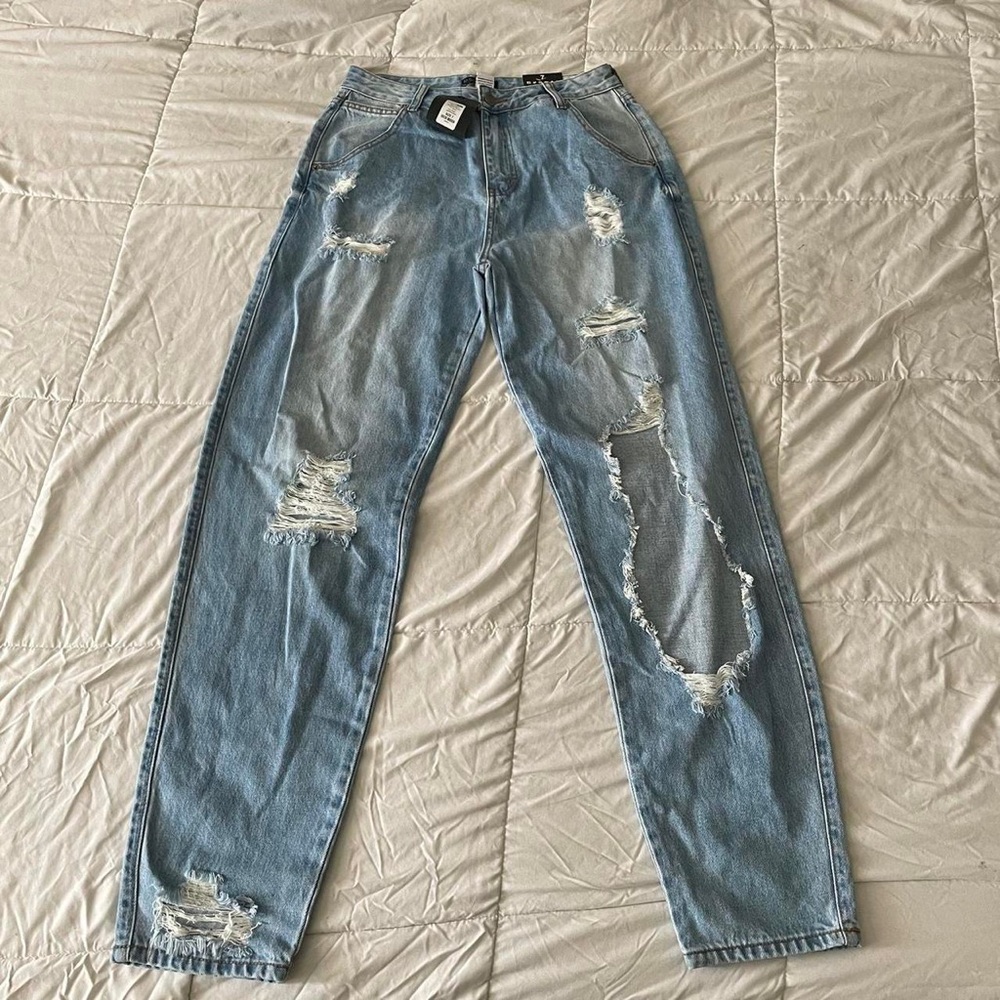 Destroyed Slouch Fit Jeans PrettyLittleThing size 7